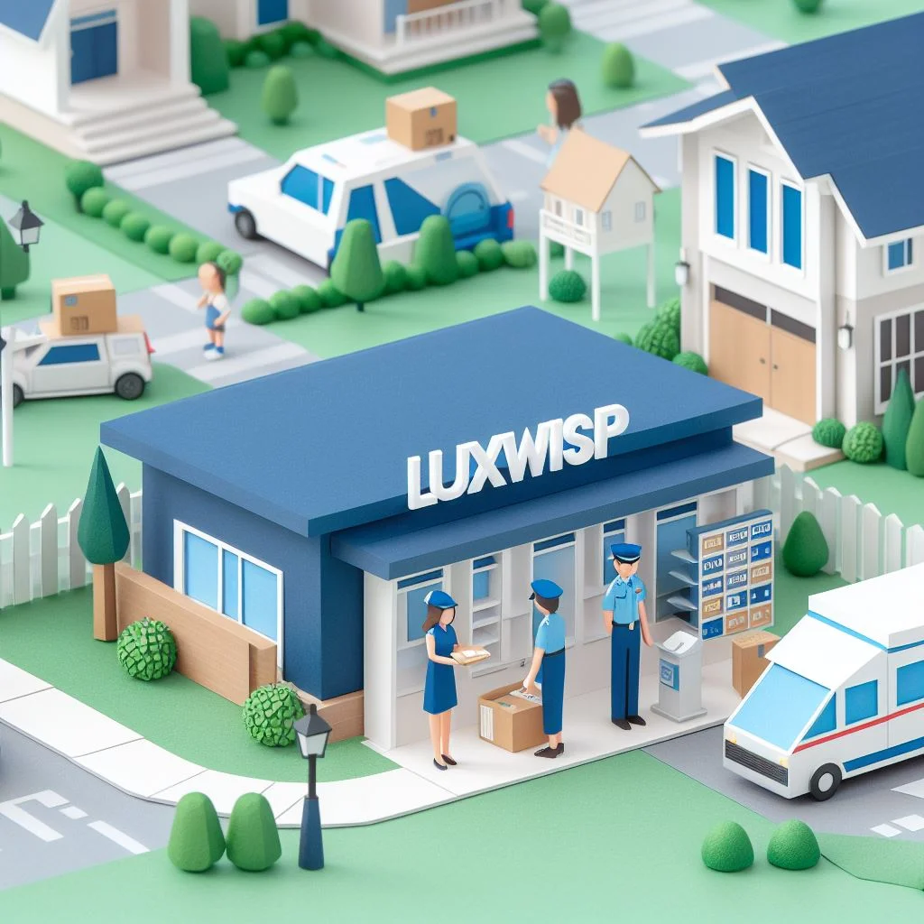 post office paper craft art with the word luxwisp written on roof Pros of Being a Mailman