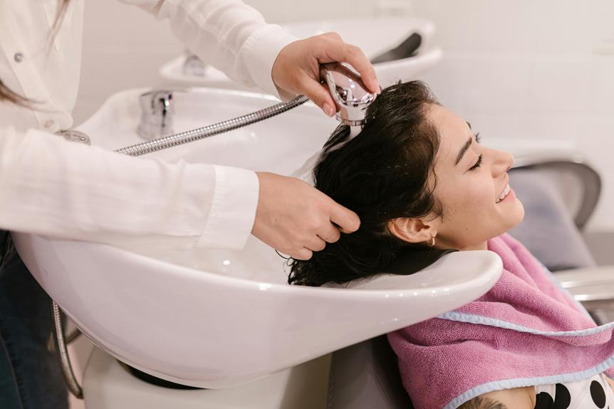 washing hair with oxygen