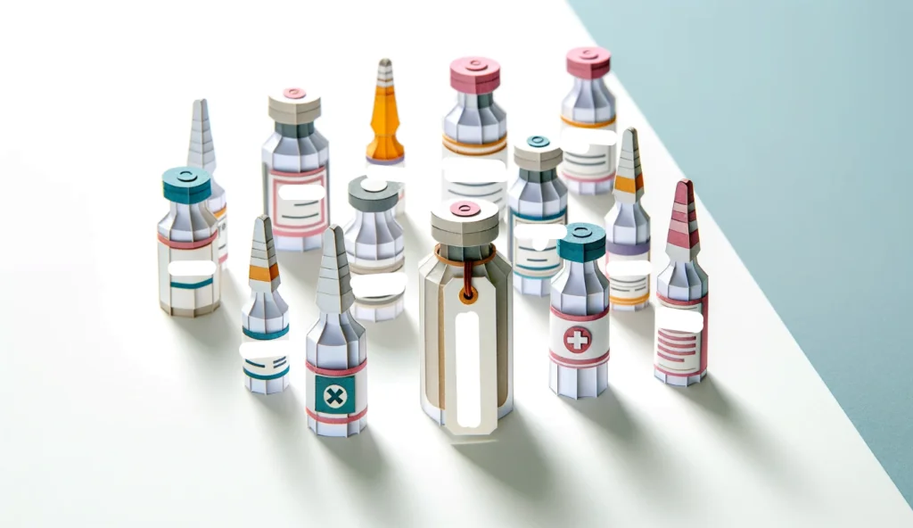 medicine bottles paper craft art - Luxwisp