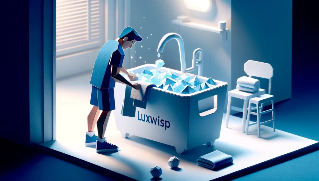 Athletic Trainer preparing ice bath for recovery - Luxwisp