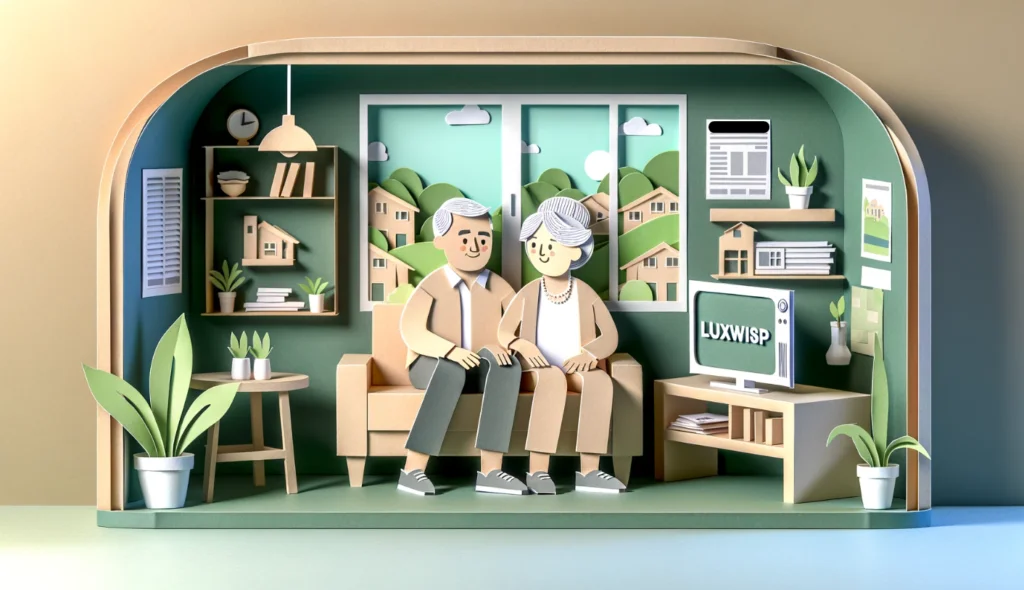 Elderly couple relaxing in subsidized housing - Affordable Housing - Luxwisp
