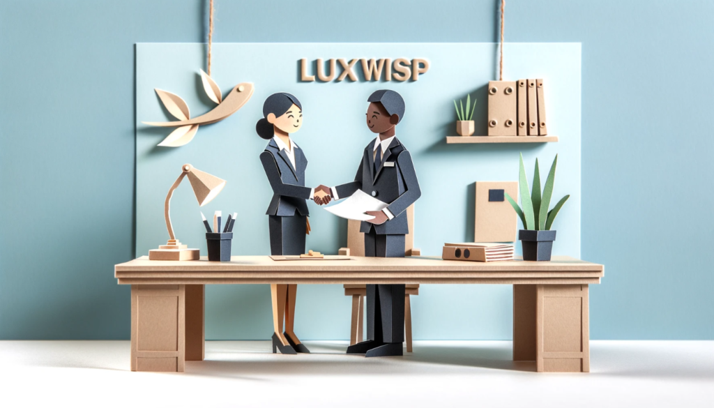 Attorney shaking hands with government official - Excepted Service - Luxwisp