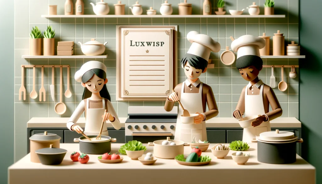 Young chefs perfecting recipes in culinary class - Luxwisp