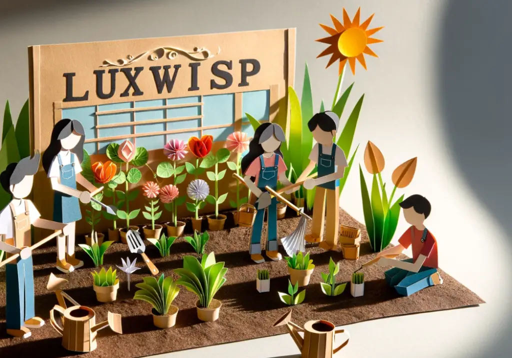 Students planting a garden for biology class - Luxwisp