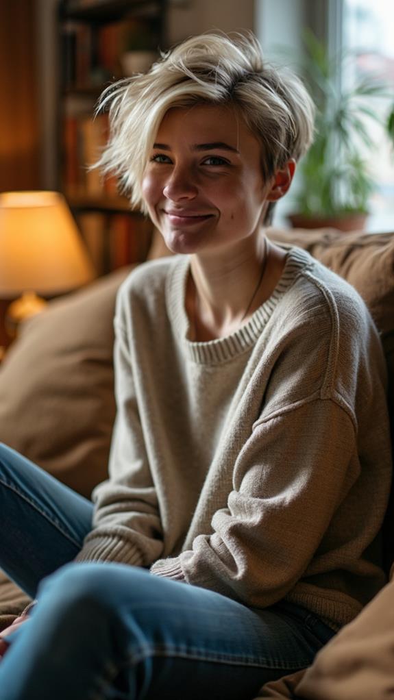 charming disheveled pixie hairstyle