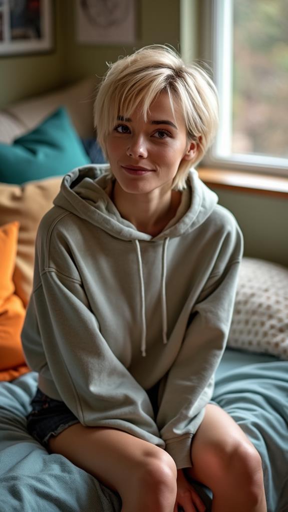 textured pixie bob hairstyle