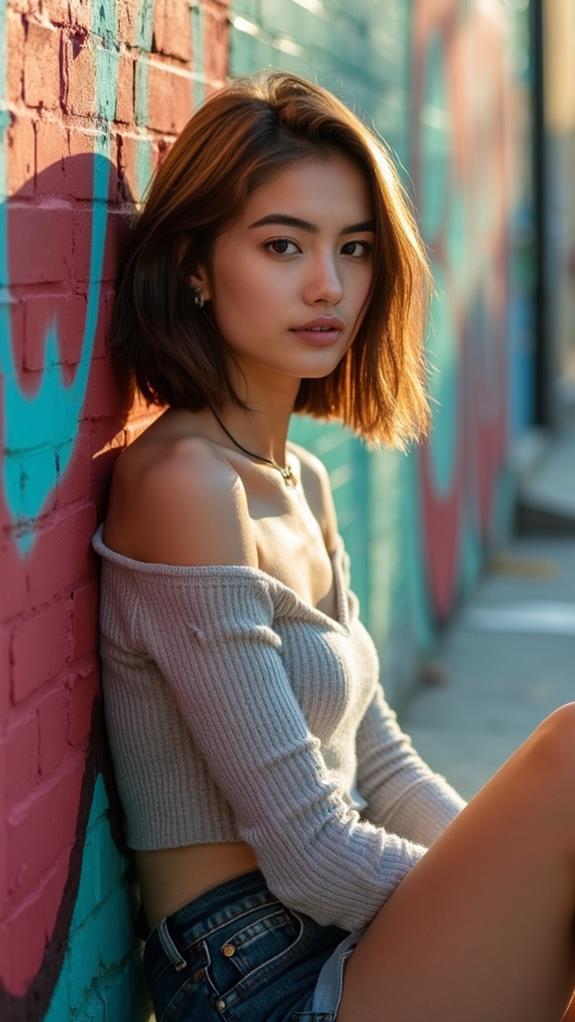 chic angled bob hairstyle