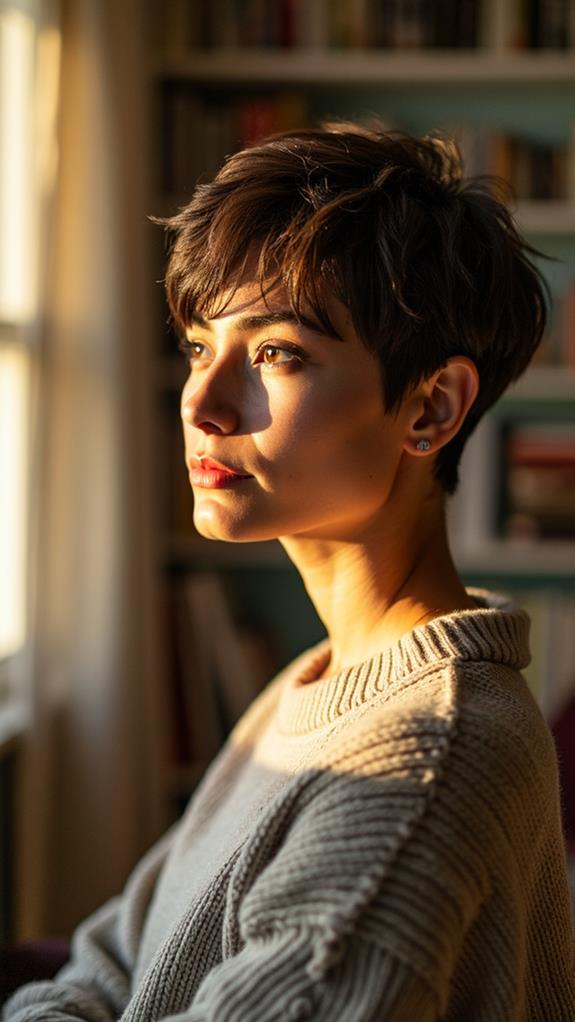 soft layered pixie cut