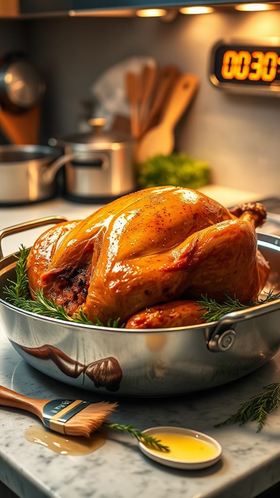 baste regularly every half hour