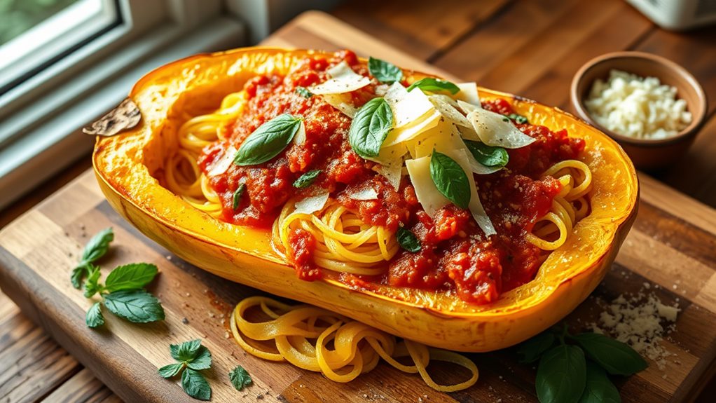 cheesy spaghetti squash delight