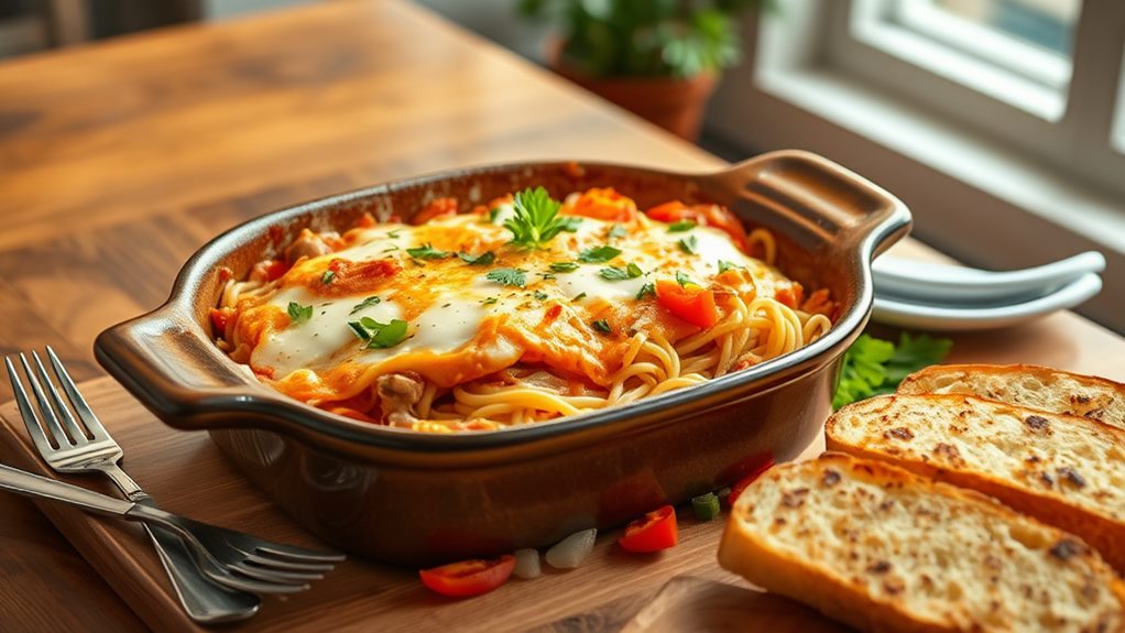 cheesy turkey pasta casserole