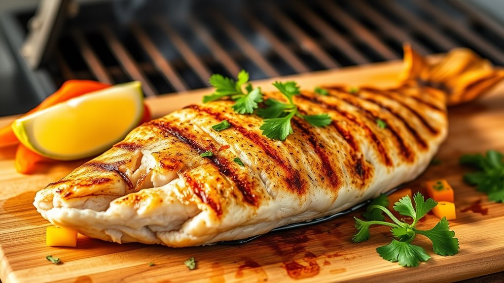 citrusy herb infused fish dish