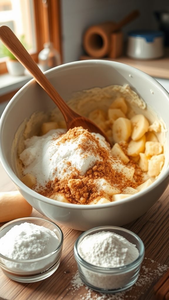 combine dry ingredients thoroughly