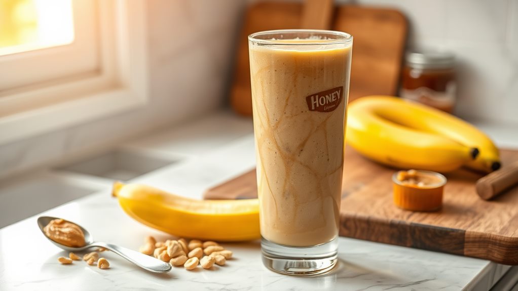 creamy banana peanut delight