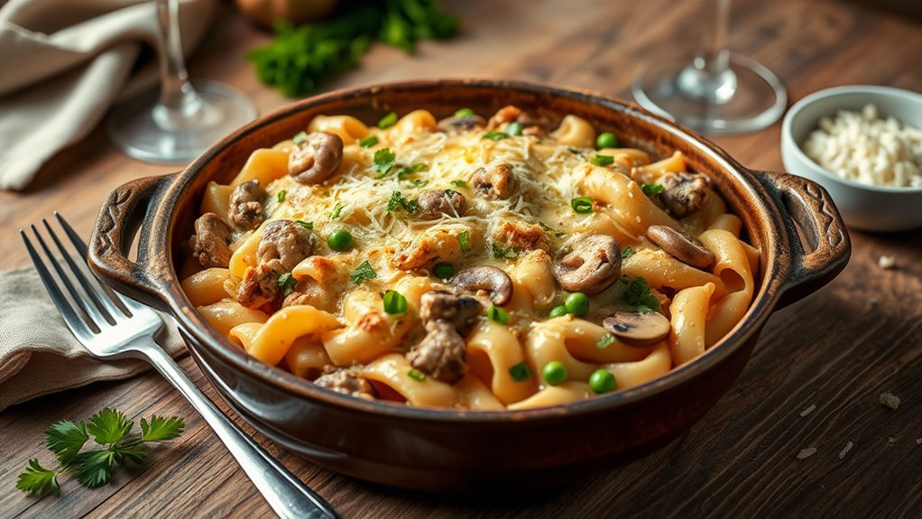 creamy pasta turkey dish