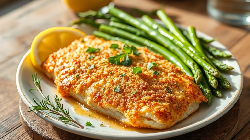 crispy parmesan walleye fillet