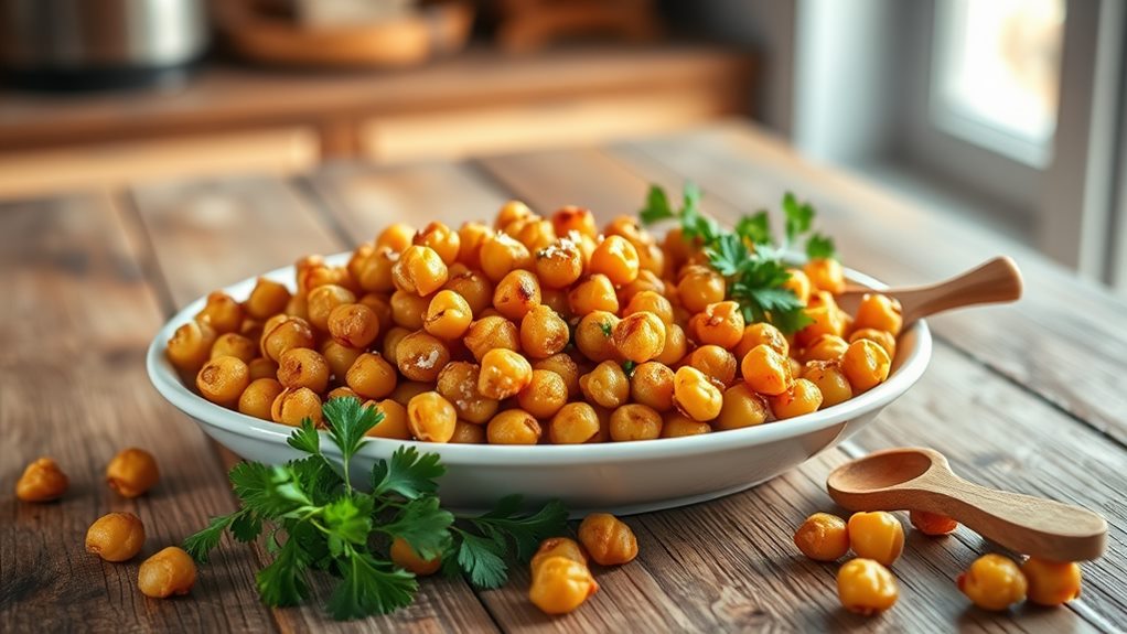 crunchy spiced chickpea snack
