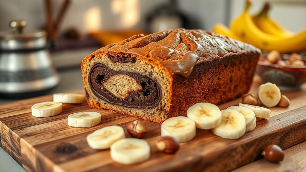 decadent chocolate banana loaf