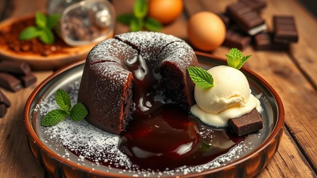 decadent molten chocolate dessert
