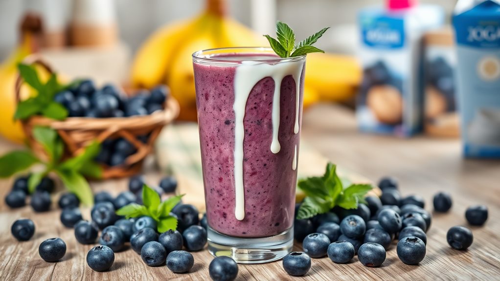 delicious blueberry cream dessert