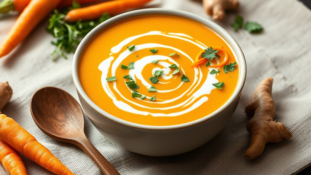 delicious carrot ginger soup