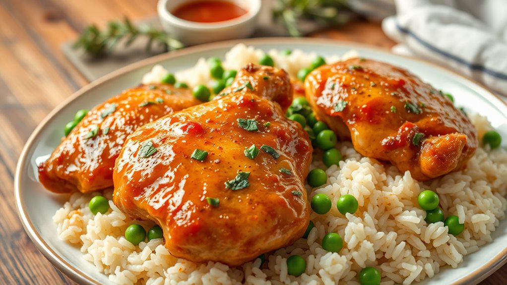 delicious chicken rice dish