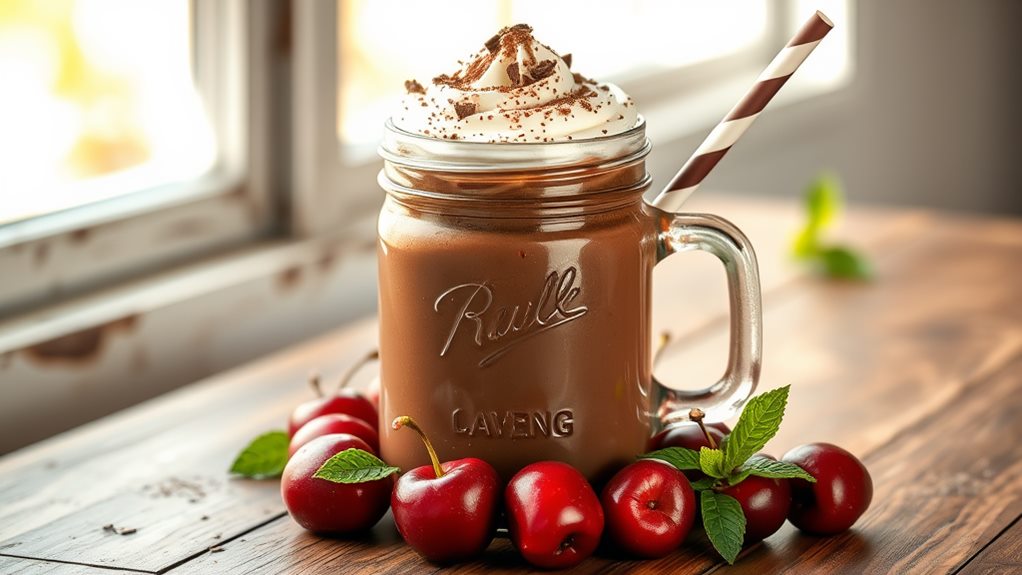 delicious chocolate cherry smoothie