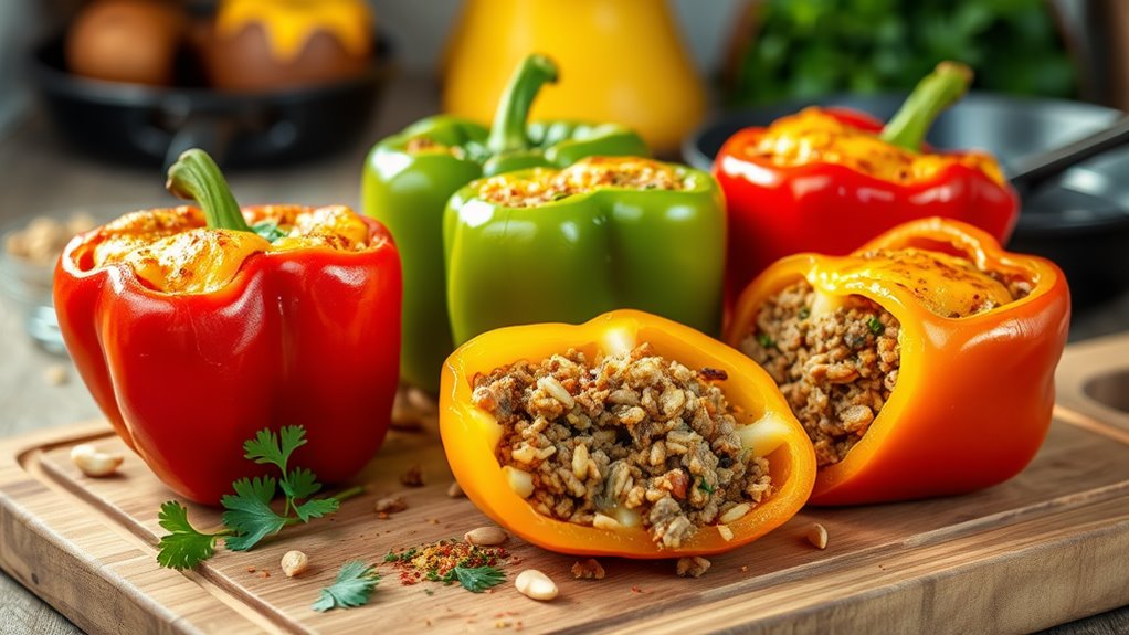 delicious filled bell peppers