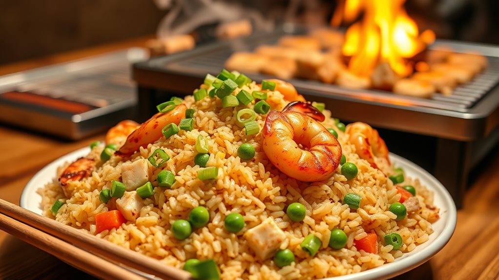 delicious hibachi style fried rice