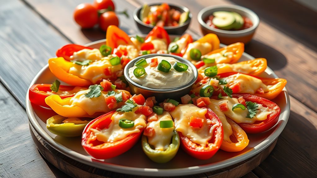 delicious mini pepper nachos