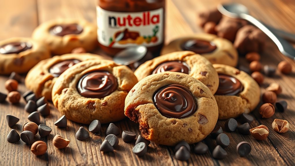 delicious nutella chocolate cookies