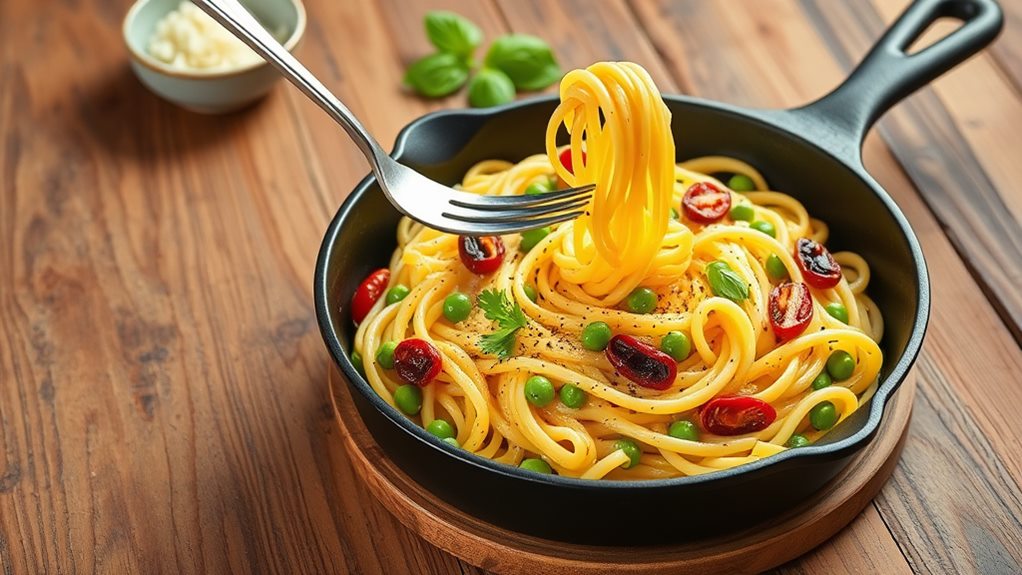 delicious pasta and noodles