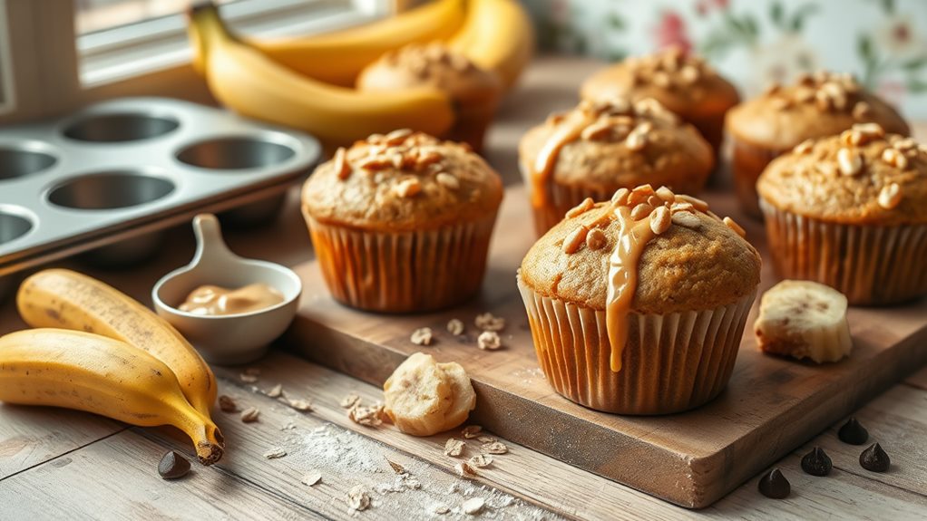 delicious peanut butter muffins