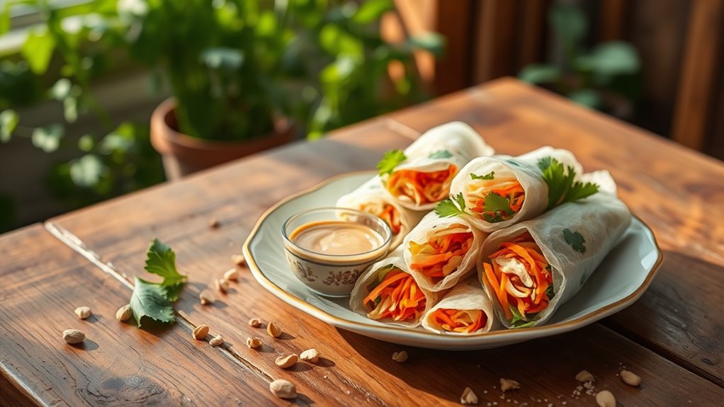 delicious thai chicken wraps