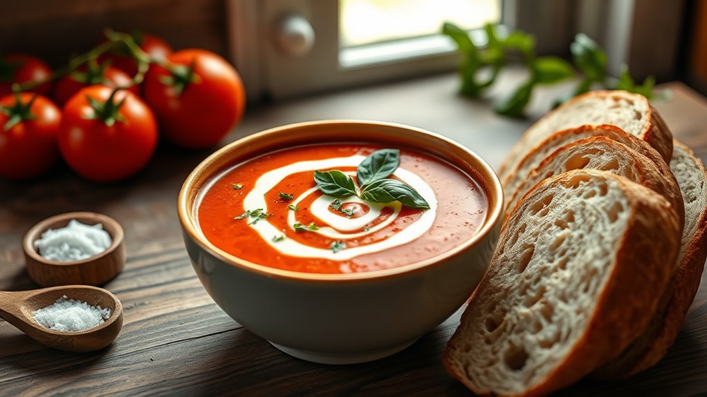 delicious tomato basil soup