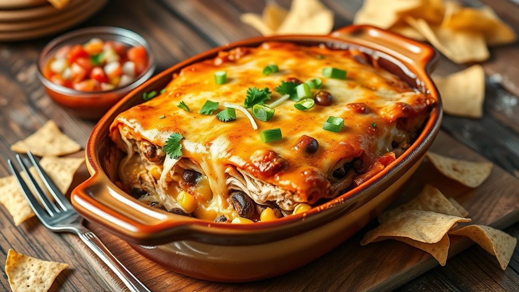 delicious turkey enchilada bake