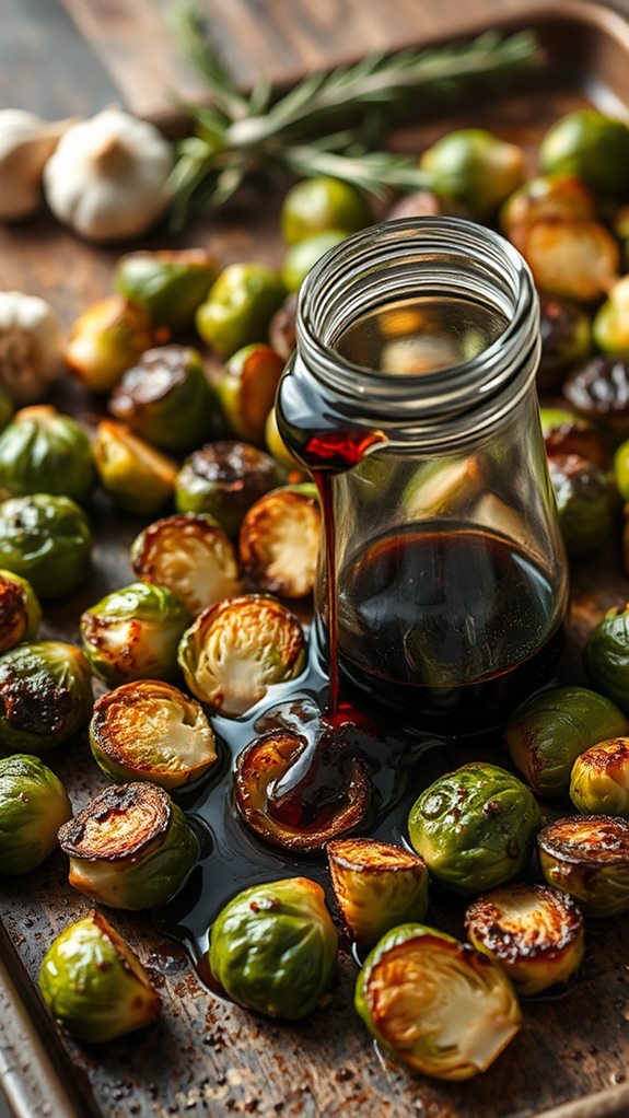 drizzle balsamic vinegar carefully