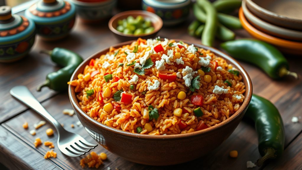 flavorful mexican rice dish