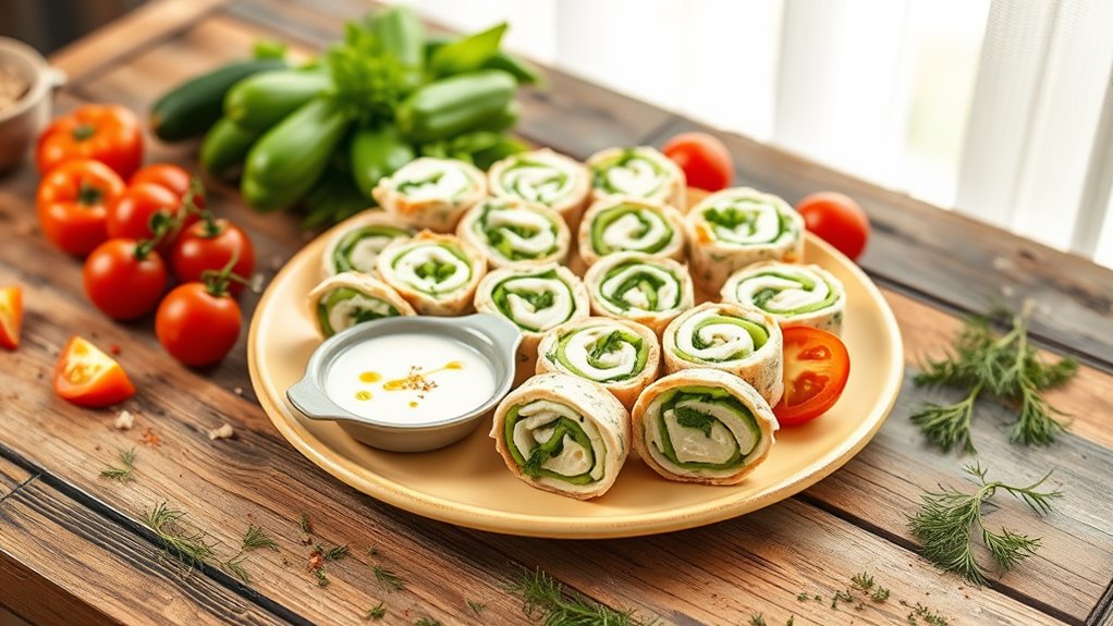 fresh mediterranean tzatziki wraps
