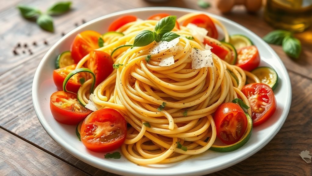 fresh seasonal veggie noodles