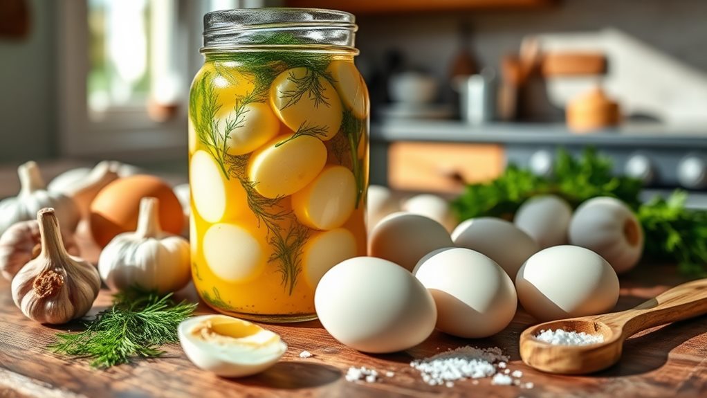 garlic dill pickled eggs