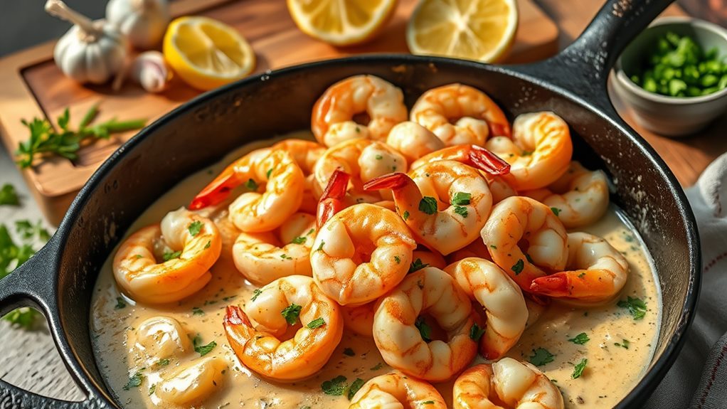 garlic infused shrimp dish