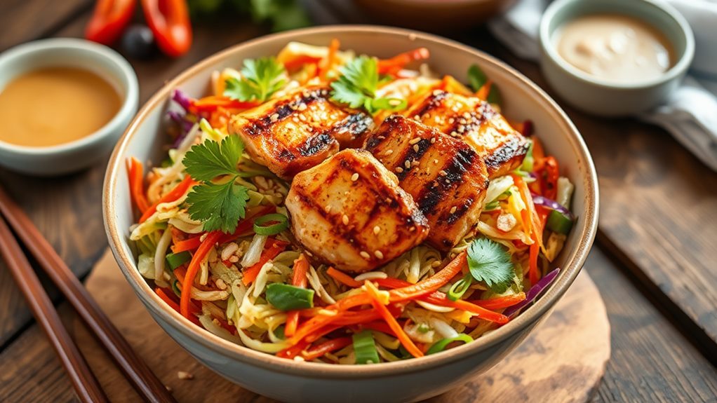 ginger miso chicken slaw recipe
