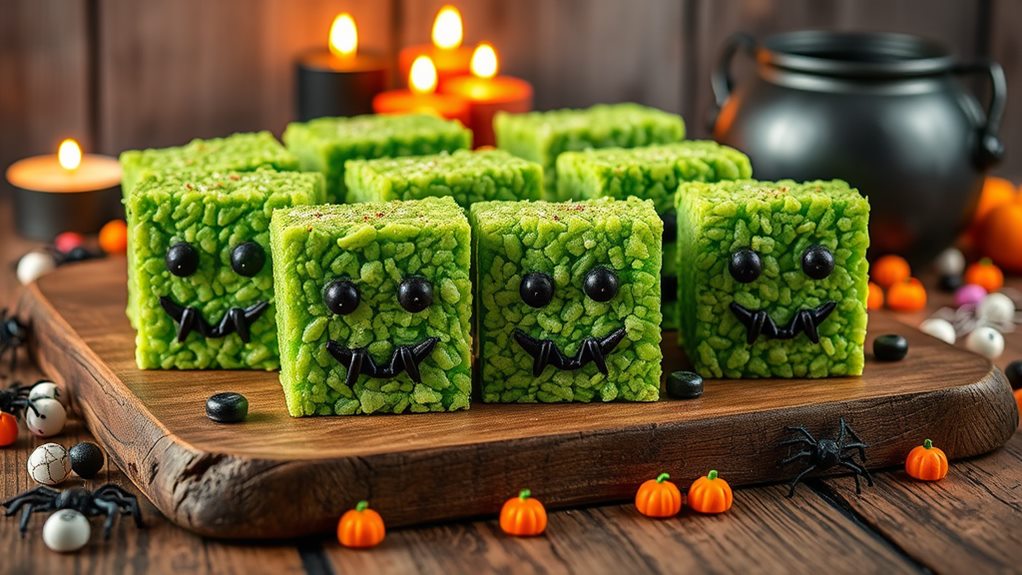 halloween themed rice crispy treats
