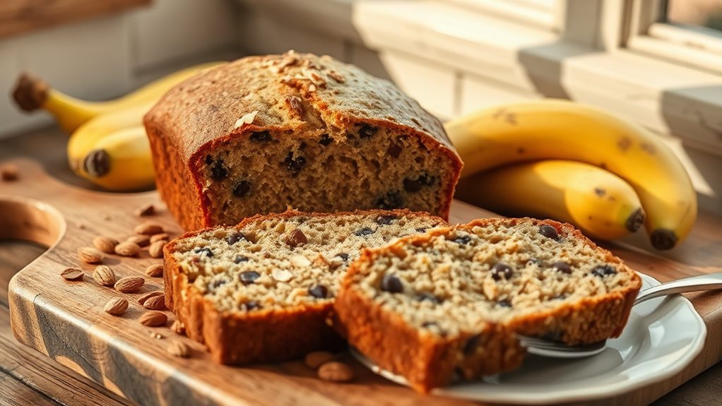 healthy almond banana bread