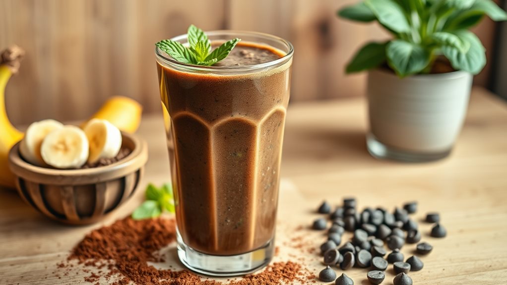 healthy chocolate spinach blend