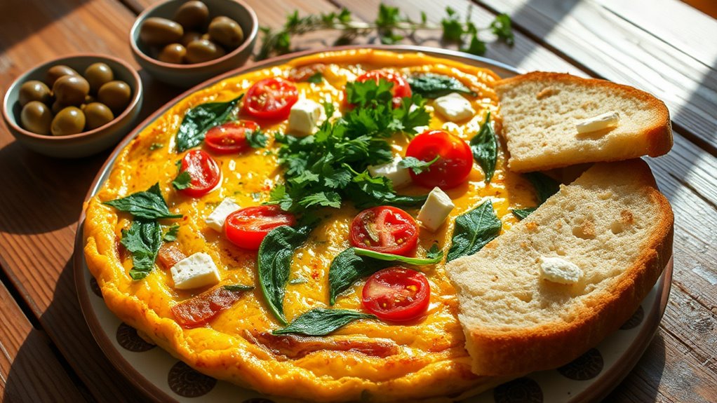 healthy mediterranean veggie frittata