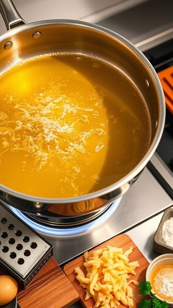 heat oil in pan