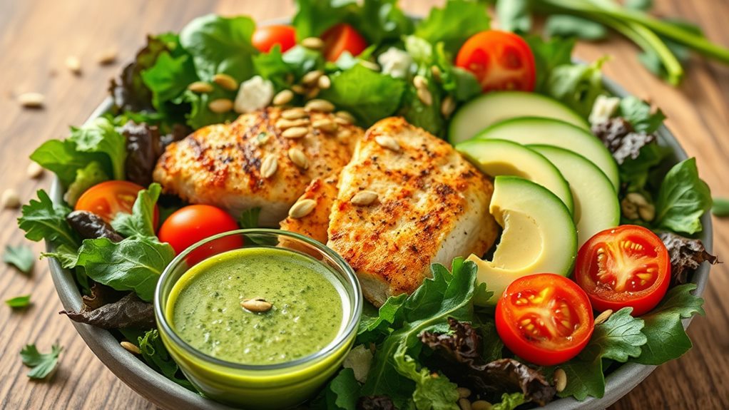 herb infused chicken salad
