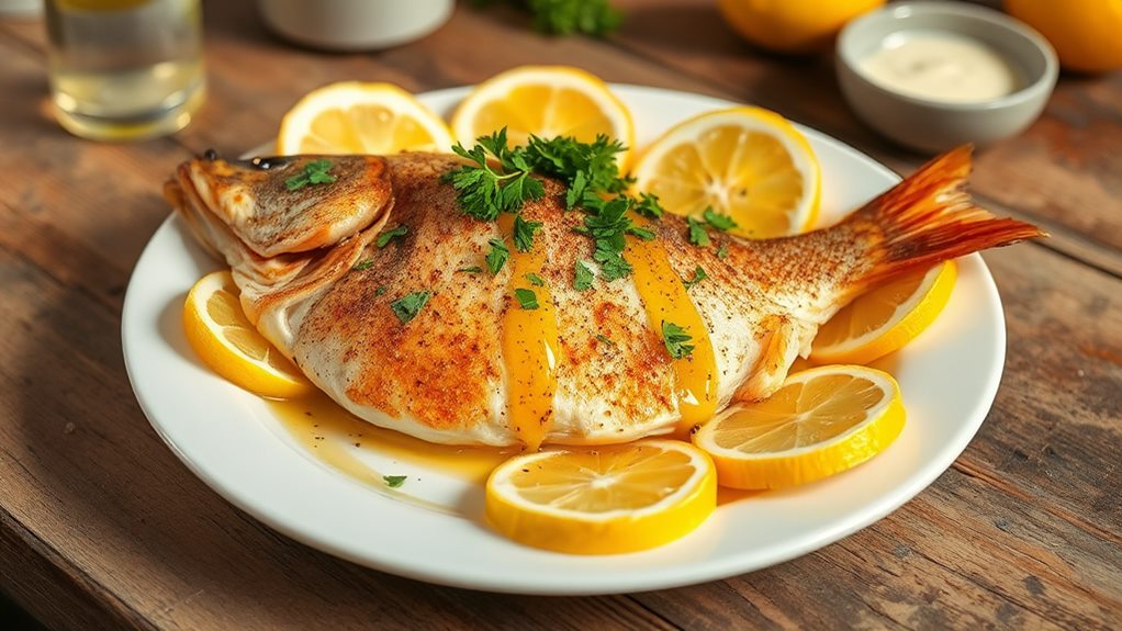 lemon garlic baked walleye